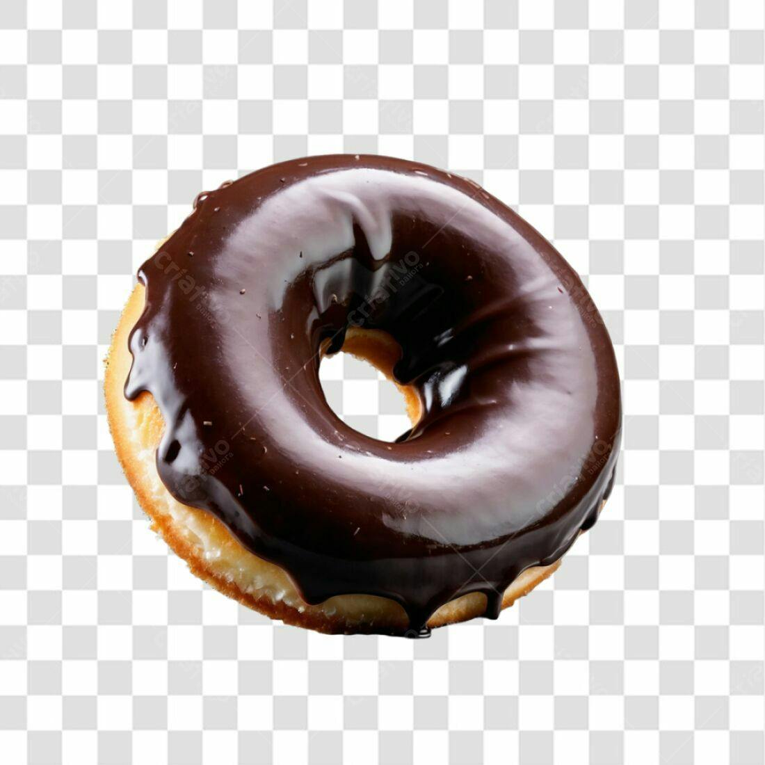 Icone Donut Chocolate PNG com fundo transparente