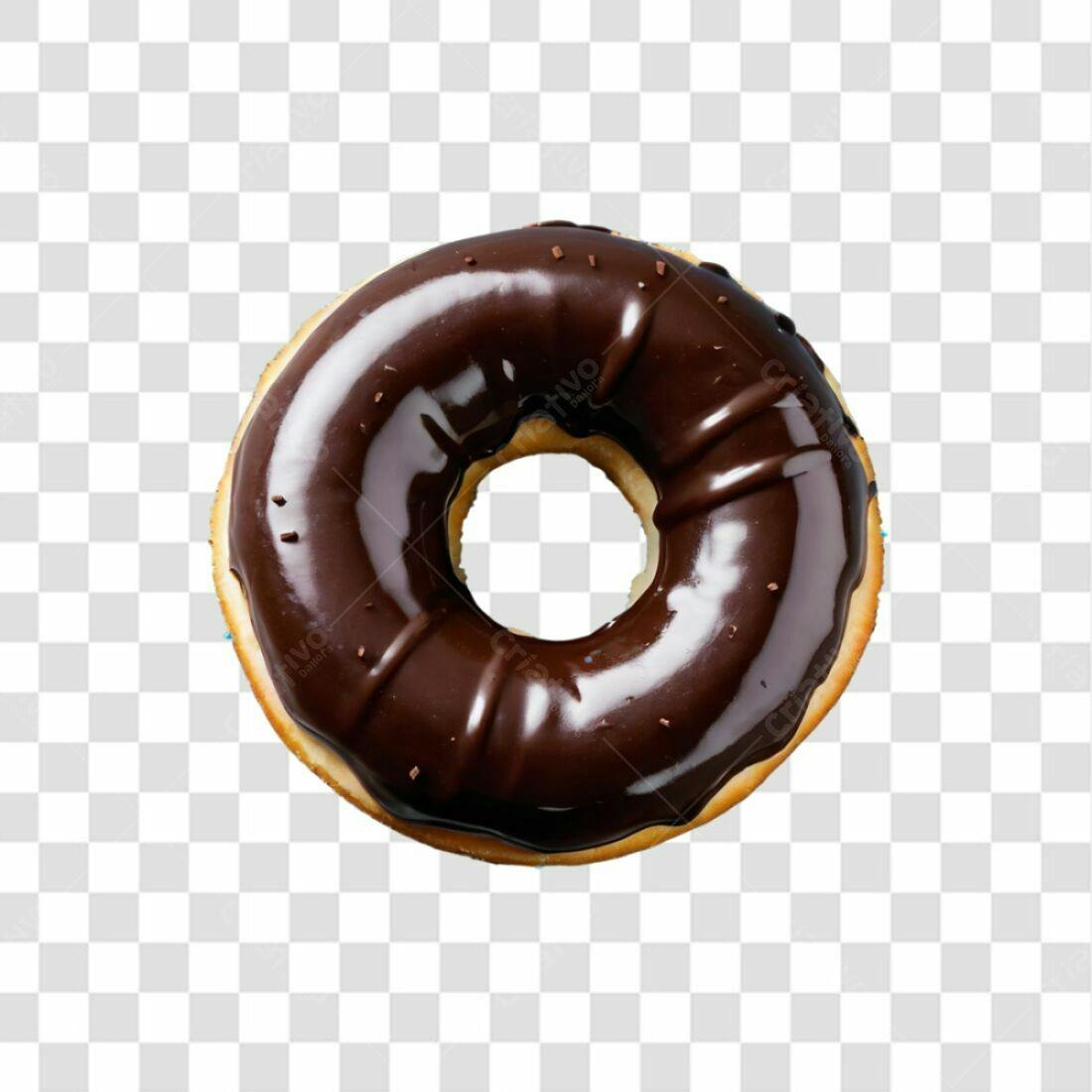 Icone Donut Chocolate PNG com fundo transparente
