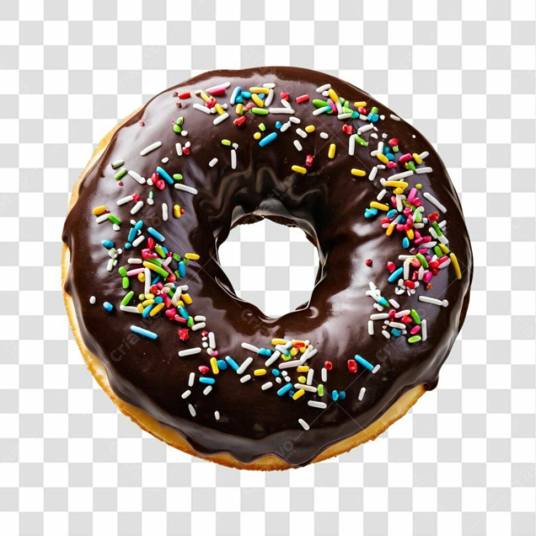 Icone Donut Chocolate PNG com fundo transparente
