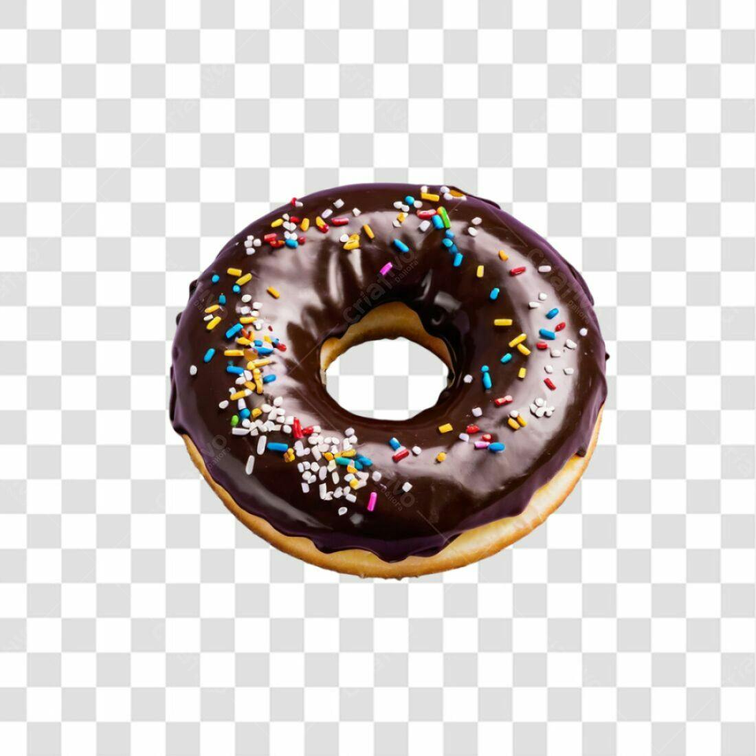 Icone Donut Chocolate PNG com fundo transparente