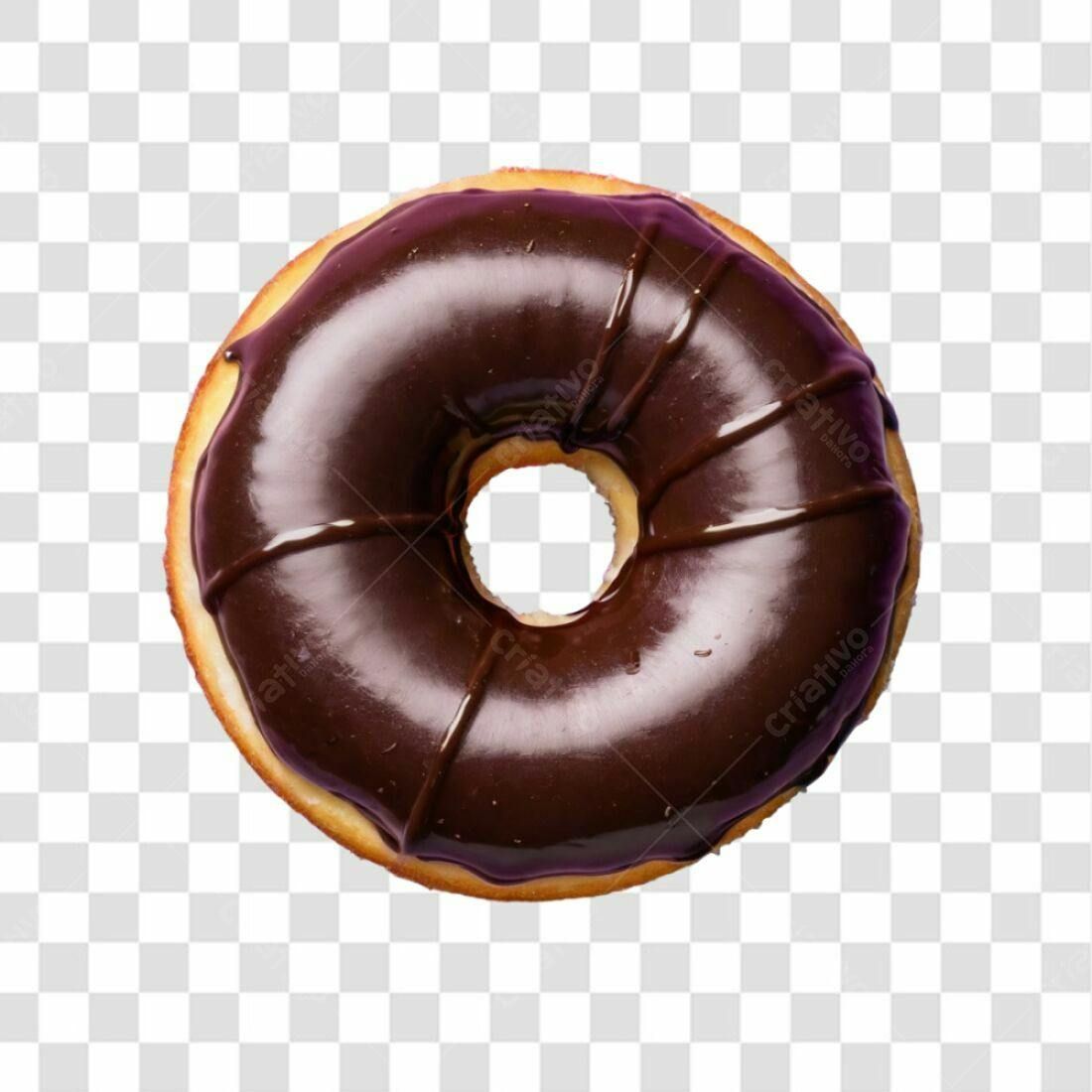 Icone Donut Chocolate PNG com fundo transparente