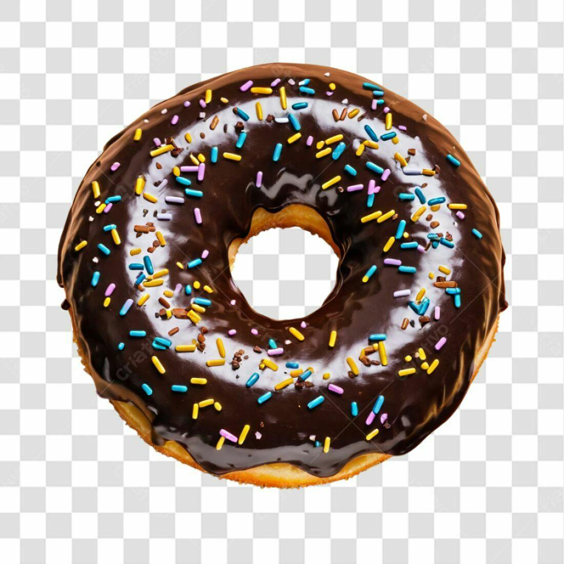 Icone Donut Chocolate PNG com fundo transparente