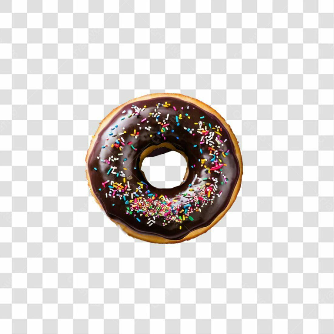 Icone Donut Chocolate PNG com fundo transparente