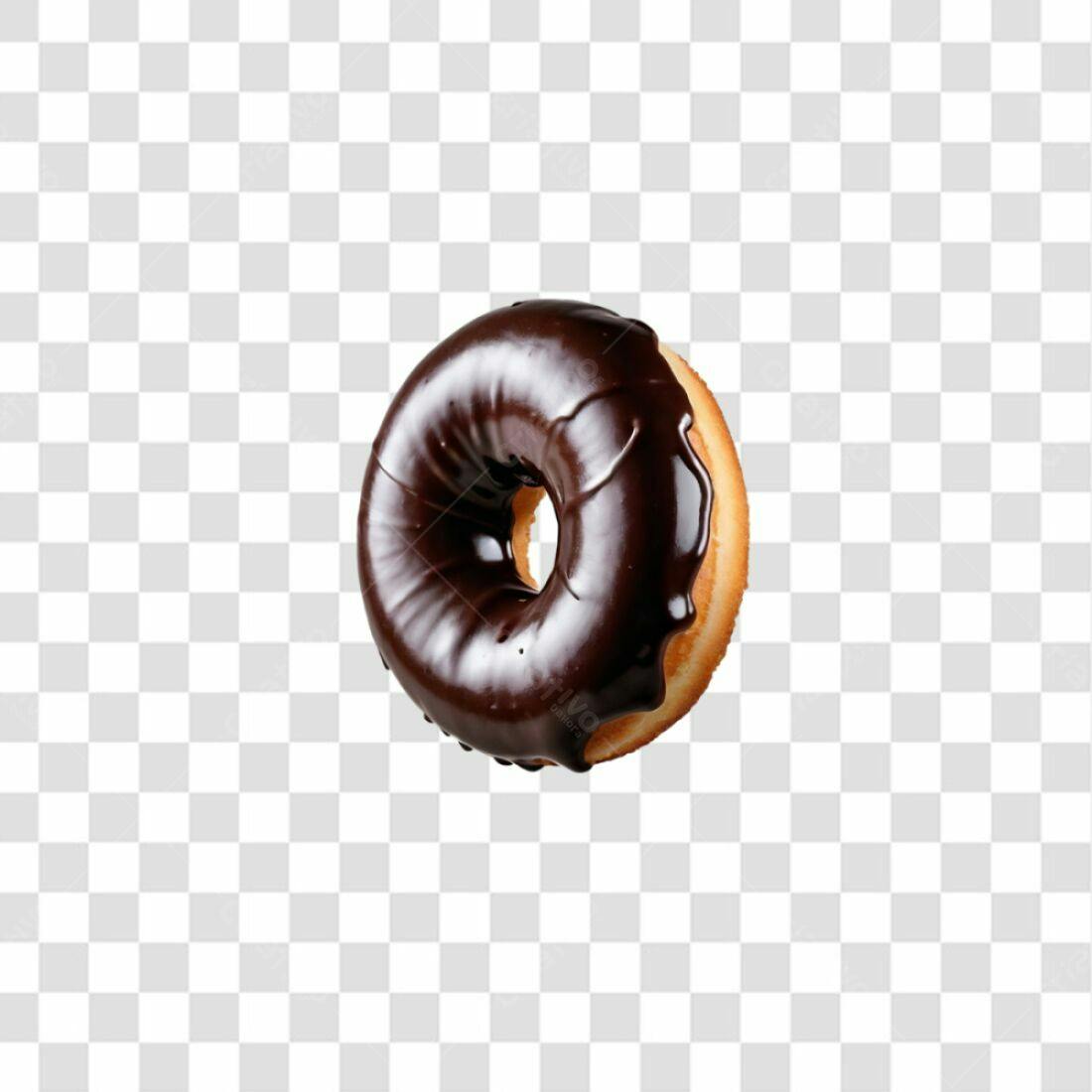 Icone Donut Chocolate PNG com fundo transparente