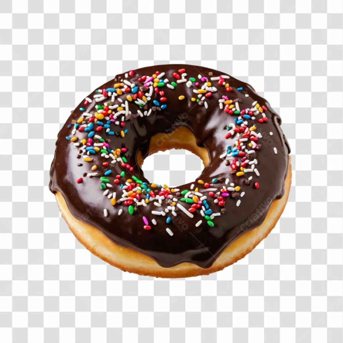 Icone Donut Chocolate PNG com fundo transparente