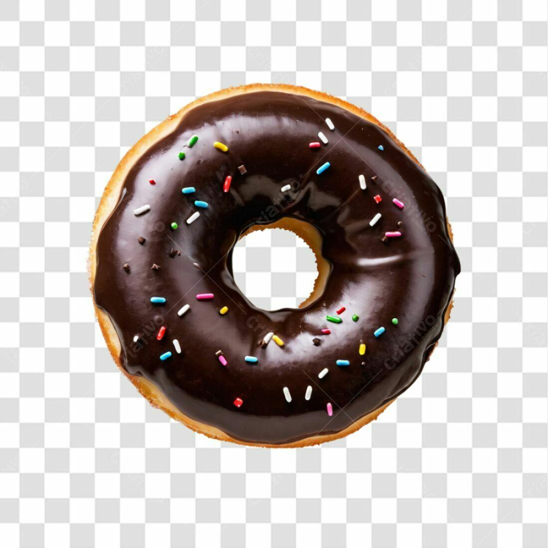 Icone Donut Chocolate PNG com fundo transparente
