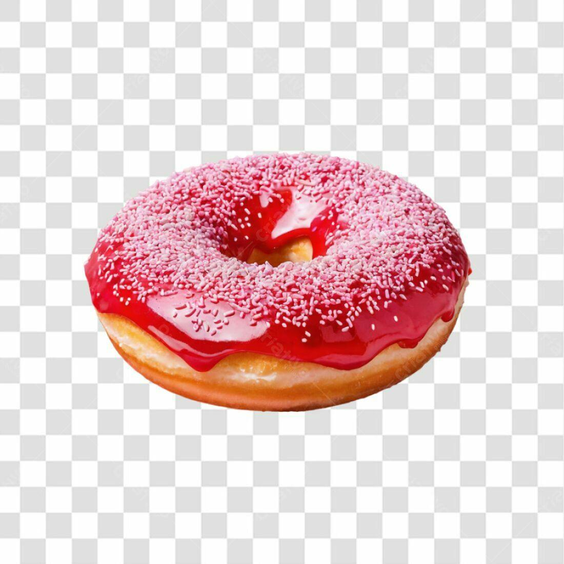 Icone Donut Rosa PNG com fundo transparente