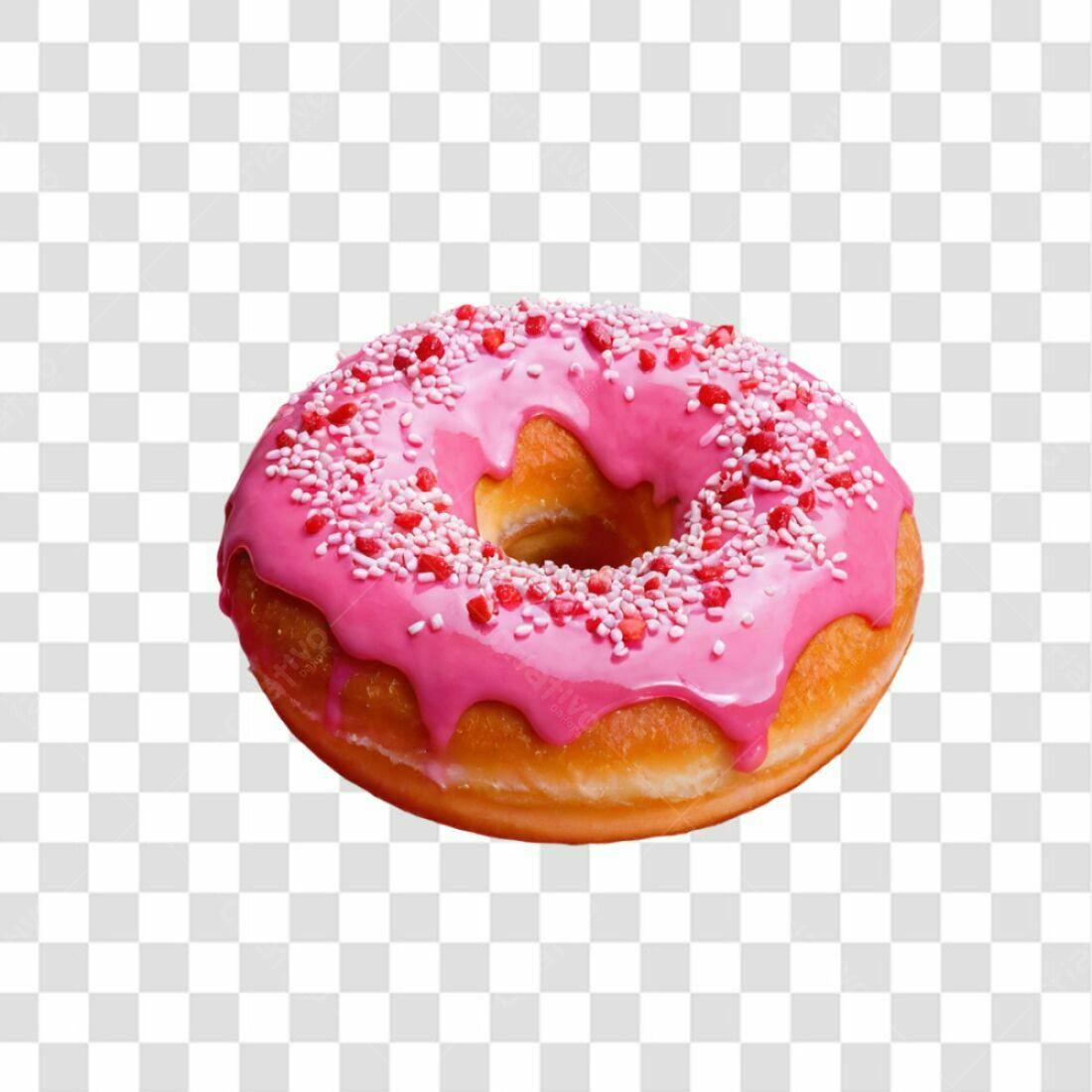 Icone Donut Rosa PNG com fundo transparente