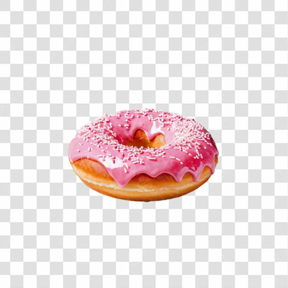 Icone Donut Rosa PNG com fundo transparente