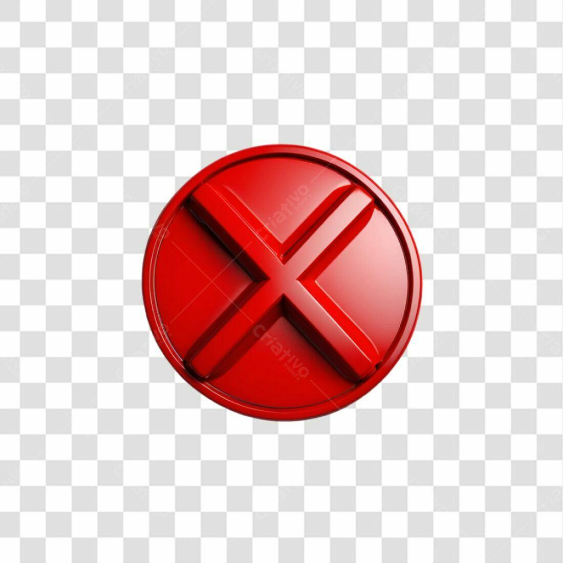 Ícone de Erro Vermelho PNG com fundo transparente