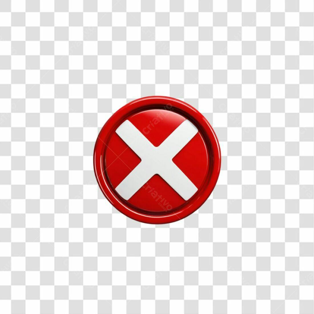 Ícone Erro Vermelho PNG com fundo transparente