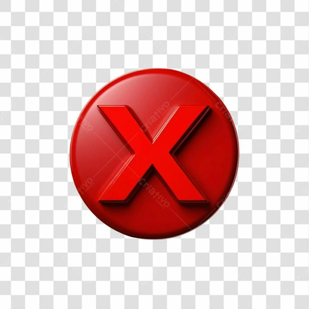 Elemento 3D Redondo Sinal Negativo X Png Transparente (7) | PNG Grátis ...