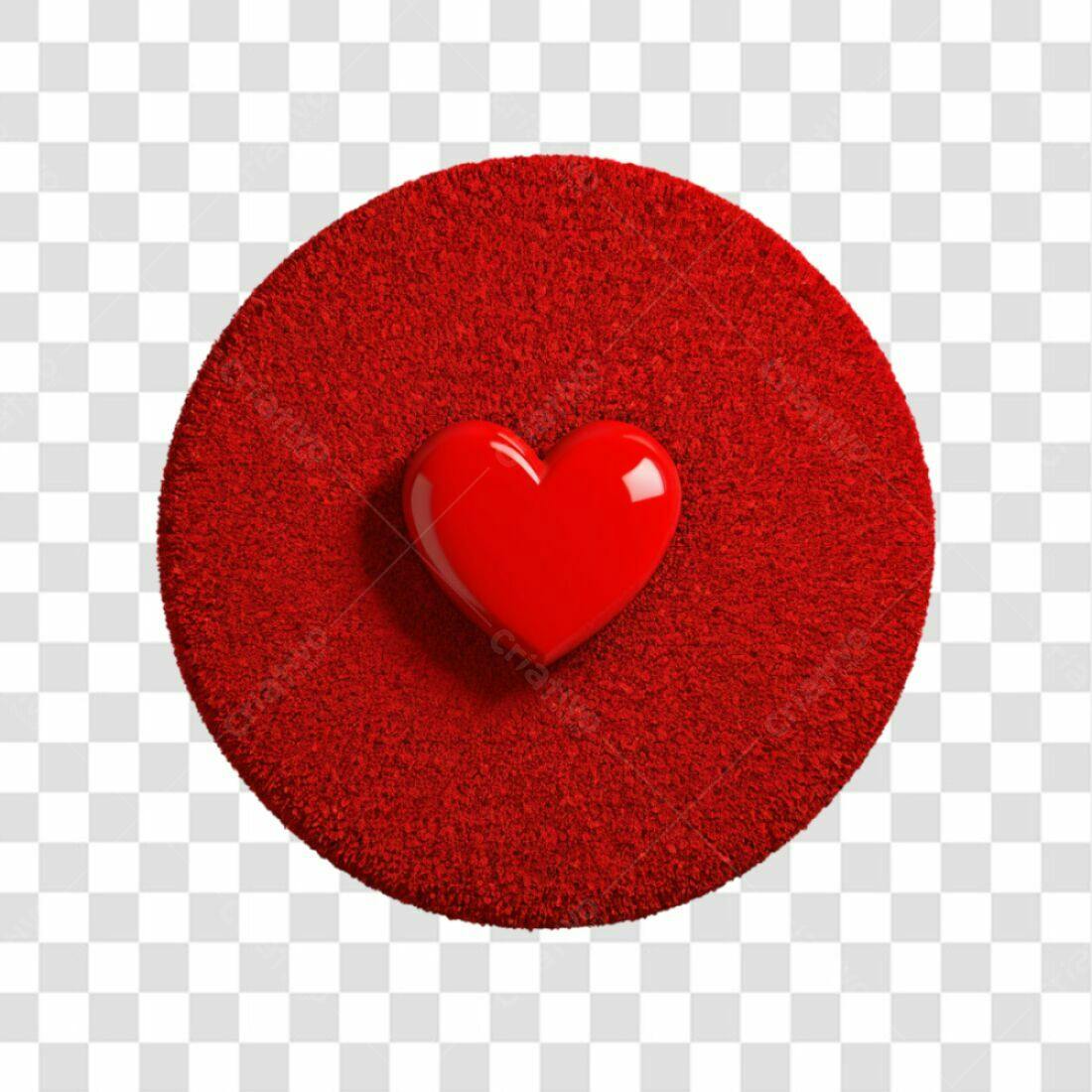 Icone Dia dos Namorados coração vermelho PNG com fundo transparente
