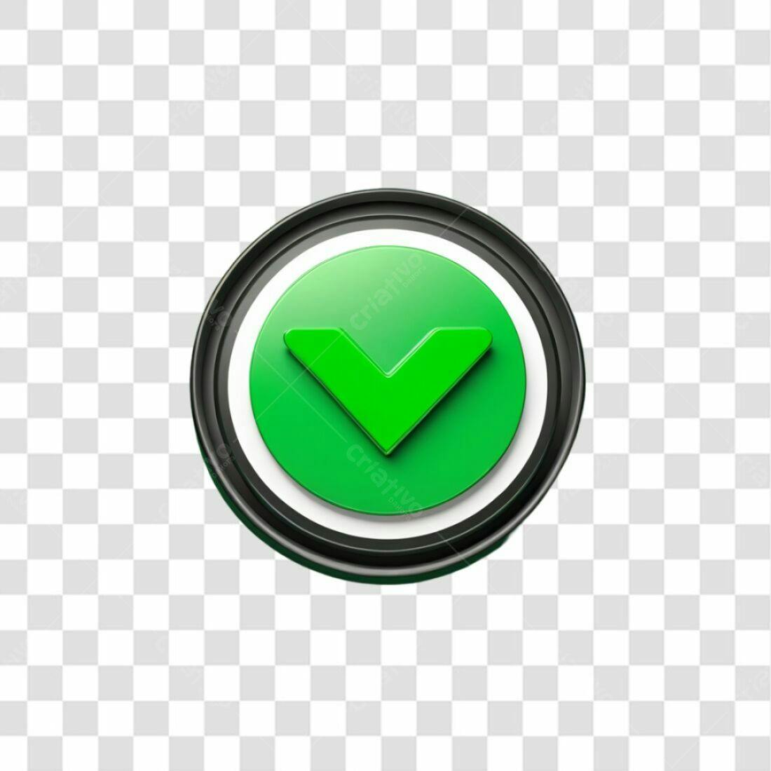 Icone de Confirmação Verde PNG com fundo transparente