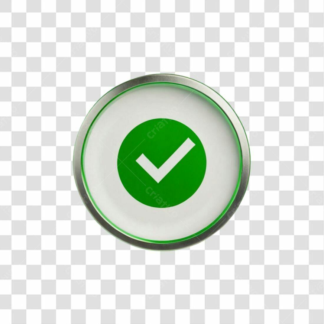 Ícone de Check Verde PNG com fundo transparente