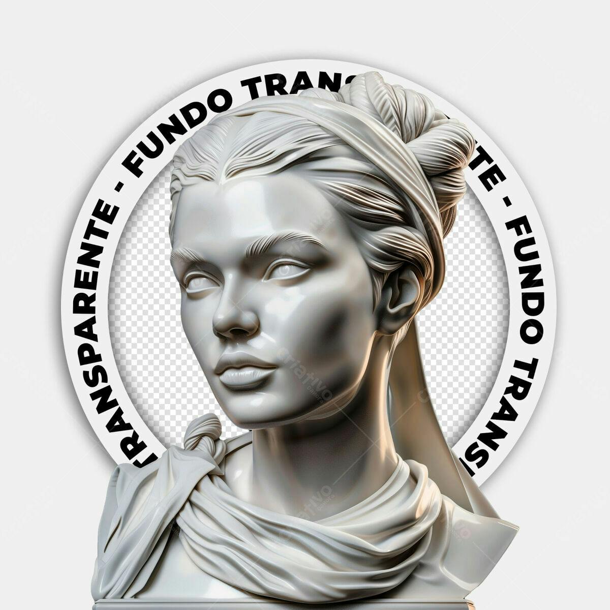 Busto de Mulher em 3D PSD Editável