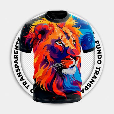 CAMISA SUBLIMADA LEÃO DA TRIBO DE JUDÁ | IMAGEM SEM FUNDO | PNG | PSD EDITÁVEL