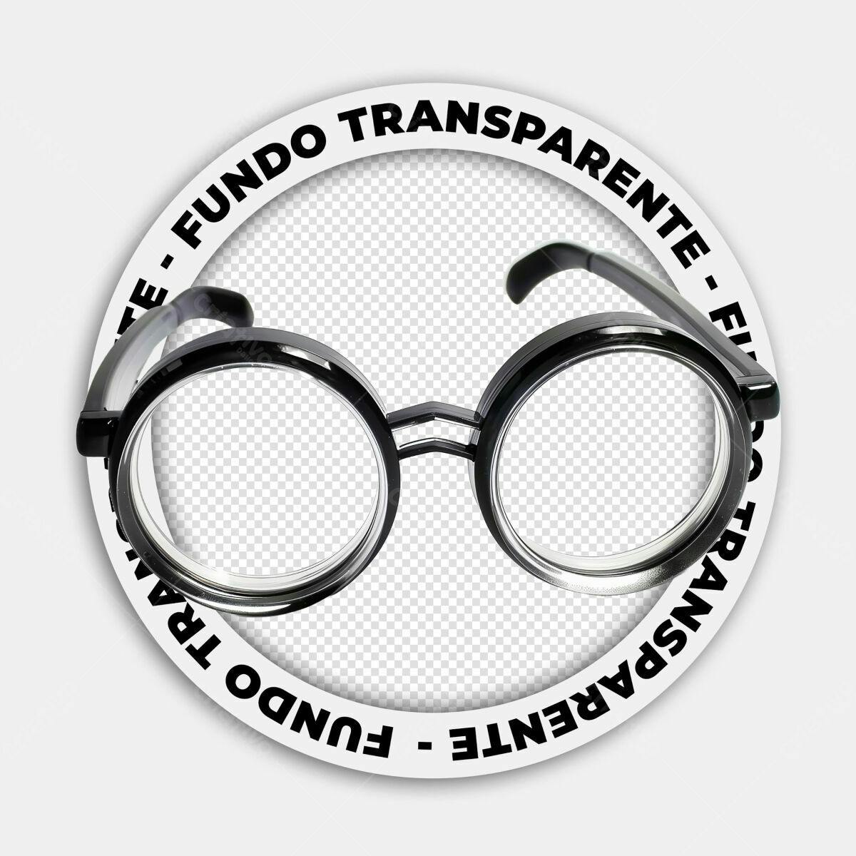 Moldura Óculos Redondos PSD Editável