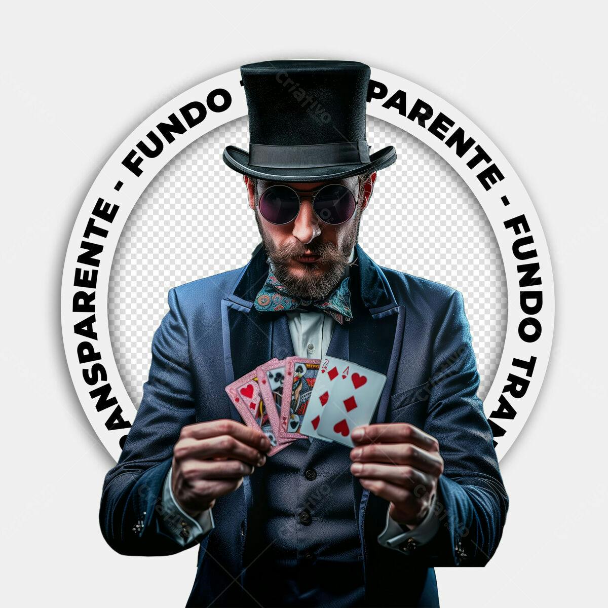 PSD Mago com Cartas para Eventos Mágicos PSD Editável