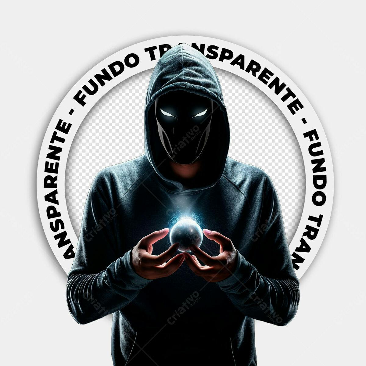 PSD Misterioso com Máscara e Esfera de Luz PSD Editável
