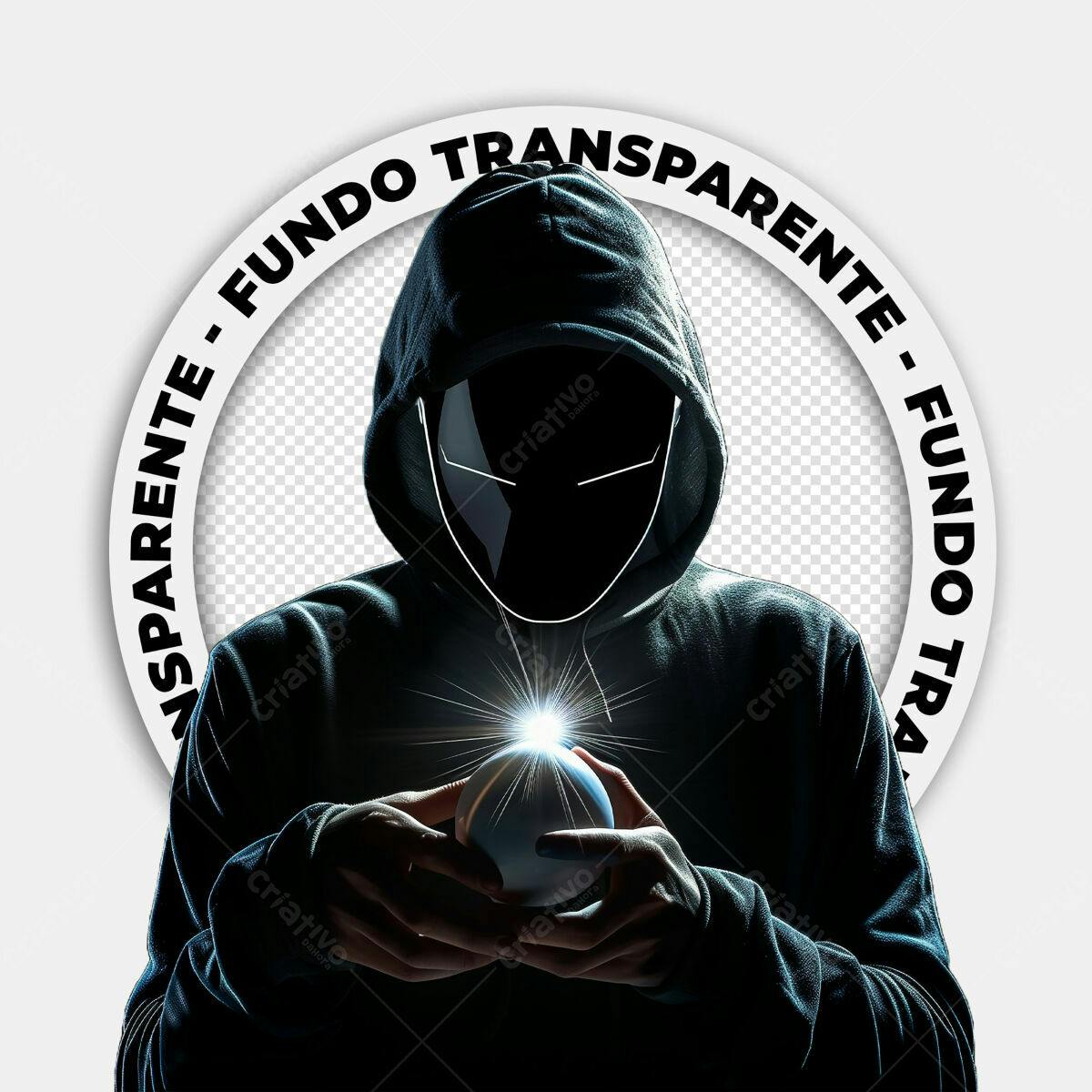 PSD para Arte Misteriosa com Fundo Transparente Editável