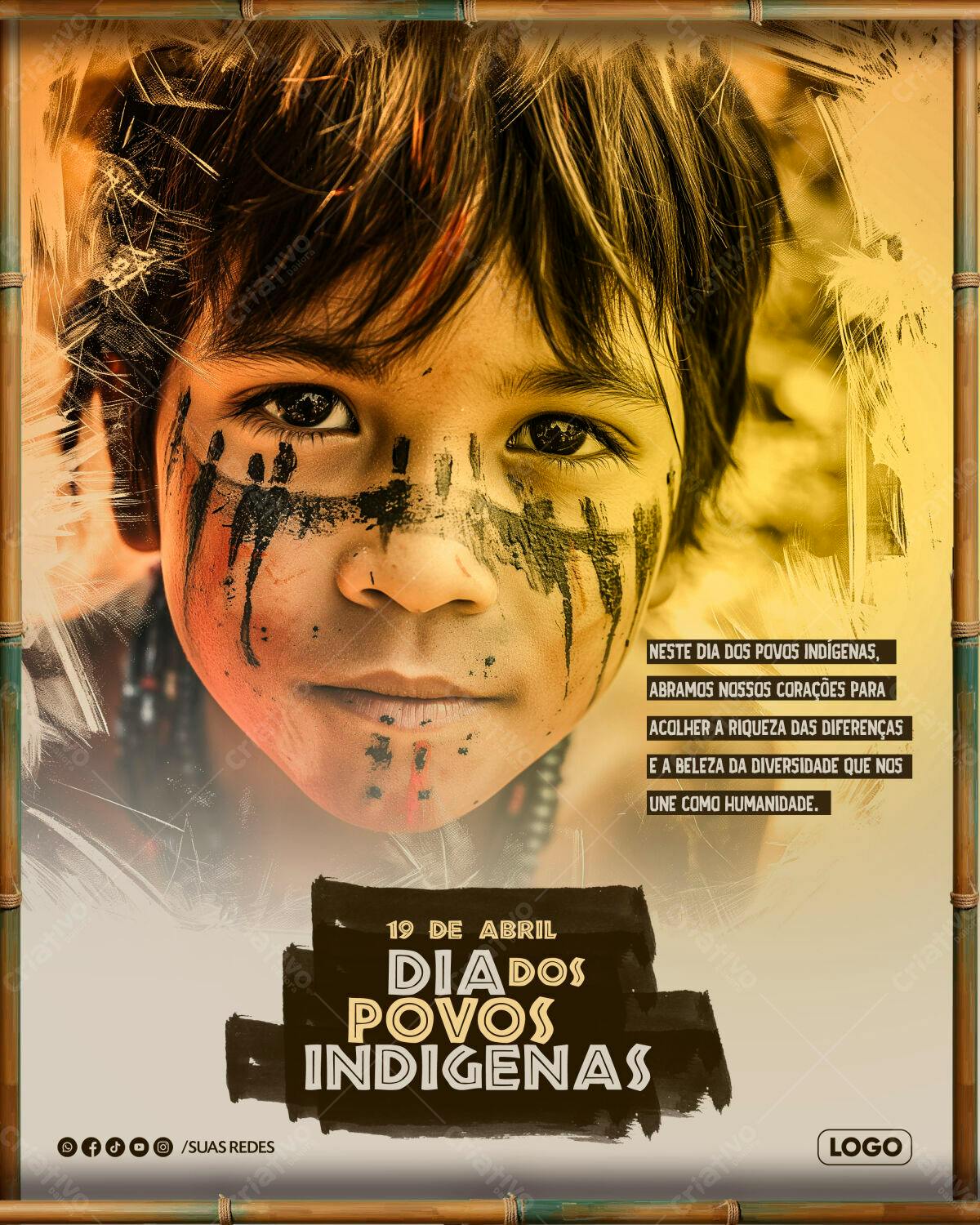 Flyer Dia dos Povos Indígenas PSD Editável