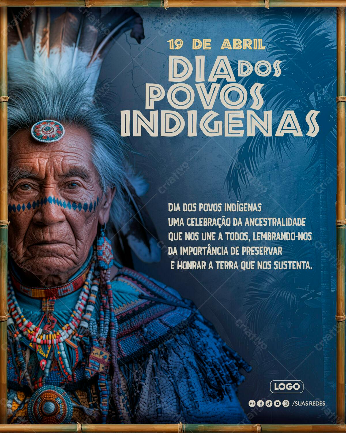 Flyer Dia dos Povos Indígenas PSD Editável