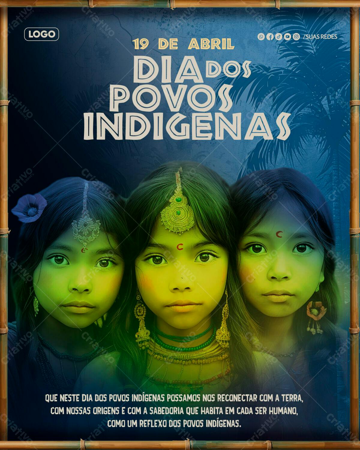 Flyer Dia dos Povos Indígenas PSD Editável