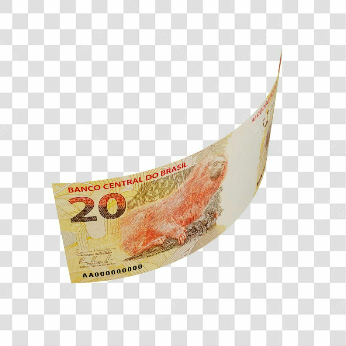 Icone Nota de 20 Reais PNG com fundo transparente