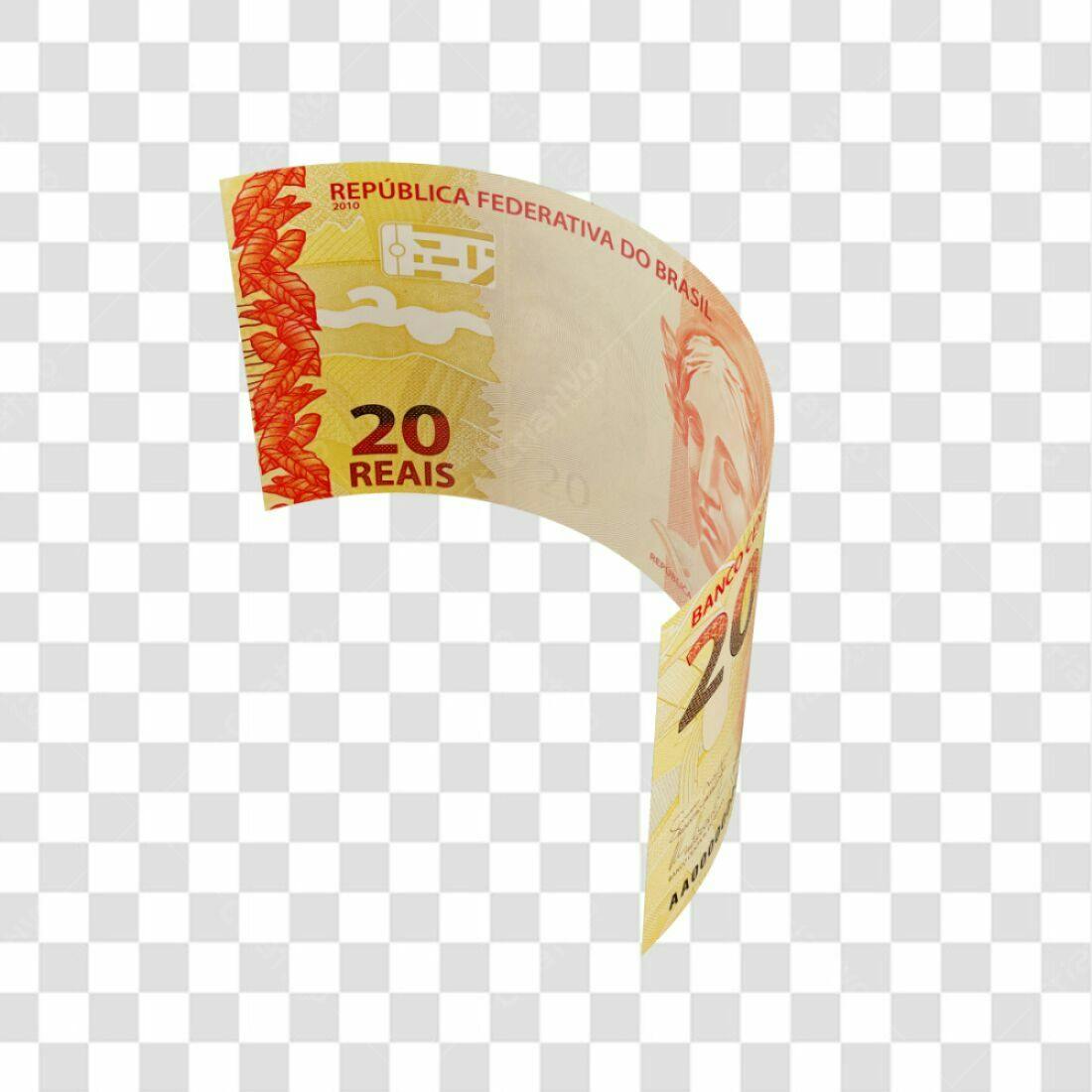Icone Nota 20 Reais PNG com fundo transparente