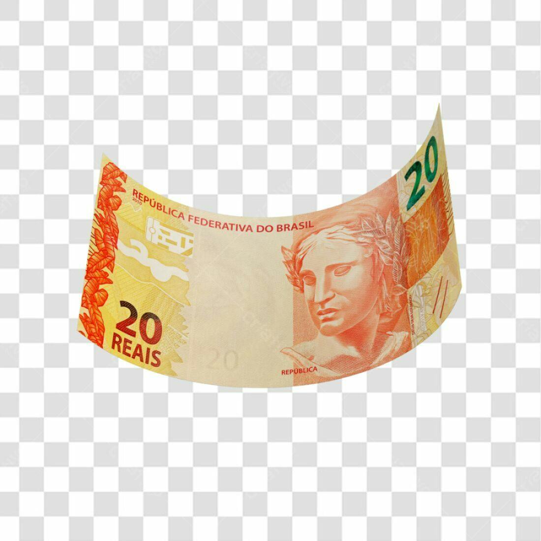 Icone Nota de 20 Reais PNG com fundo transparente