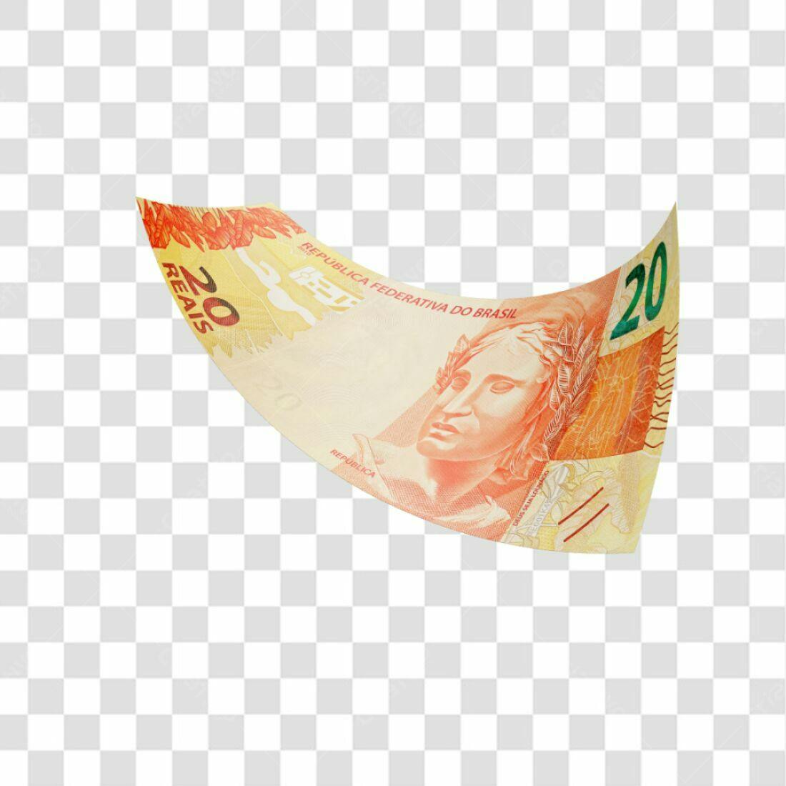 Icone Nota de 20 Reais PNG com fundo transparente