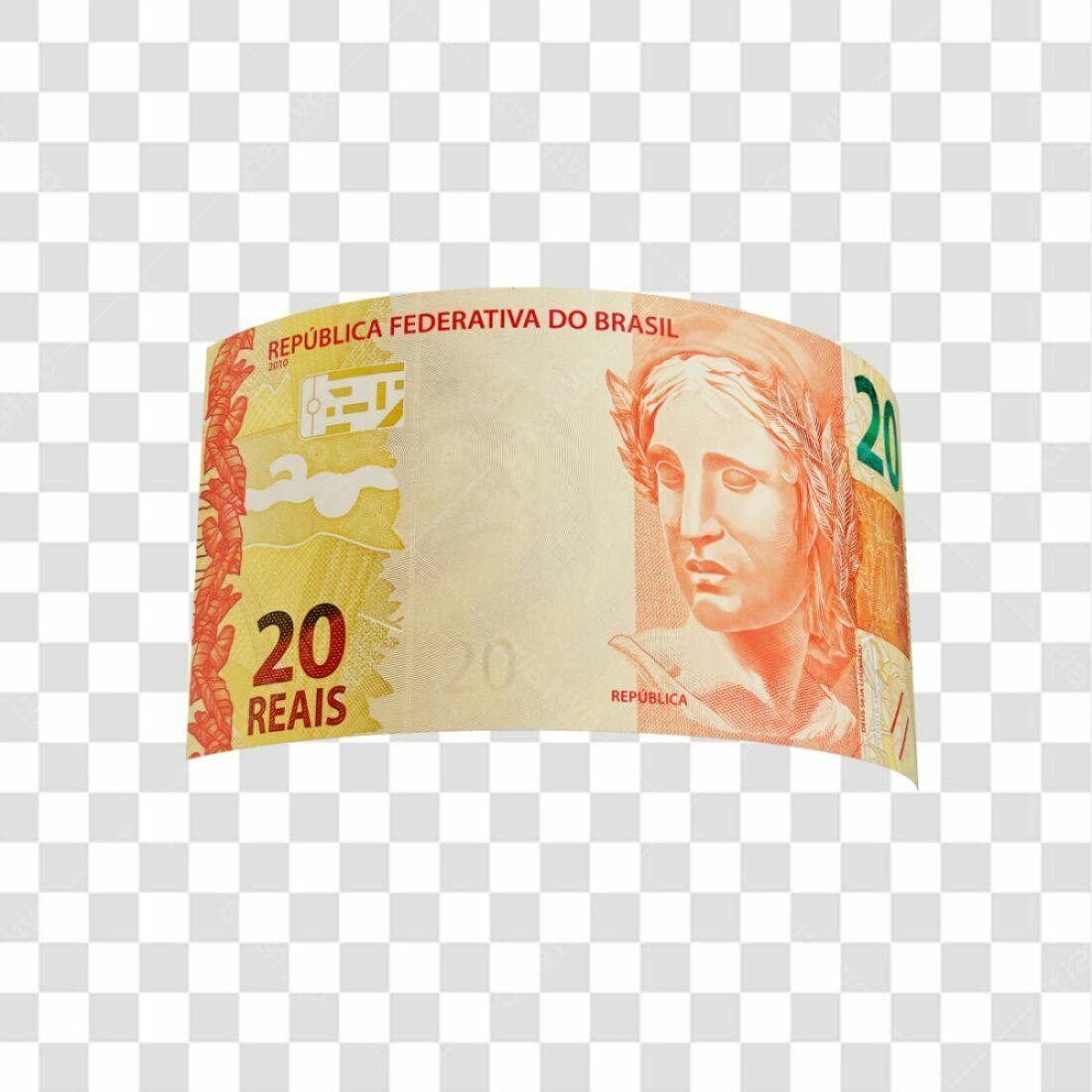 Icone Nota de 20 Reais PNG com fundo transparente