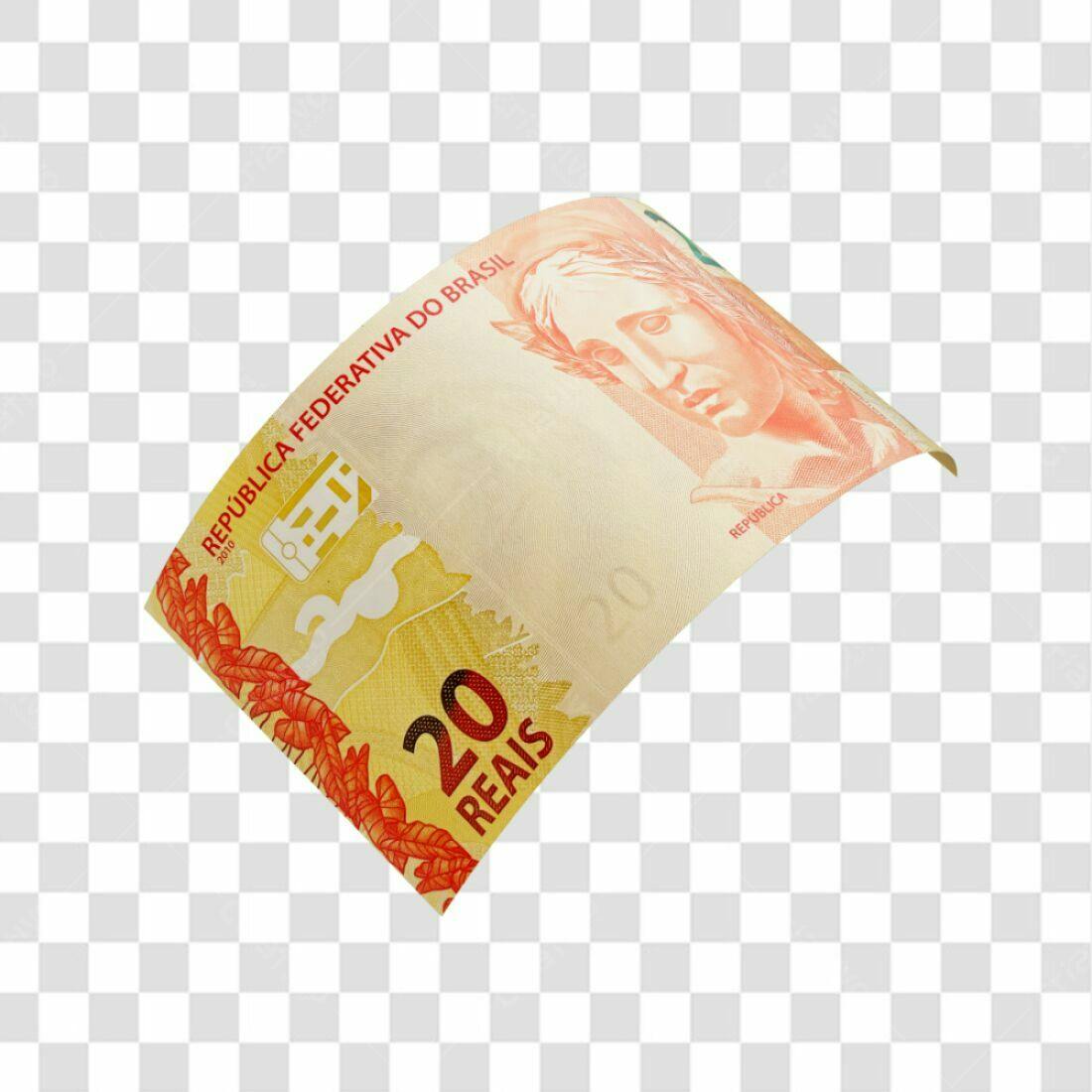 Icone Nota de 20 Reais PNG com fundo transparente