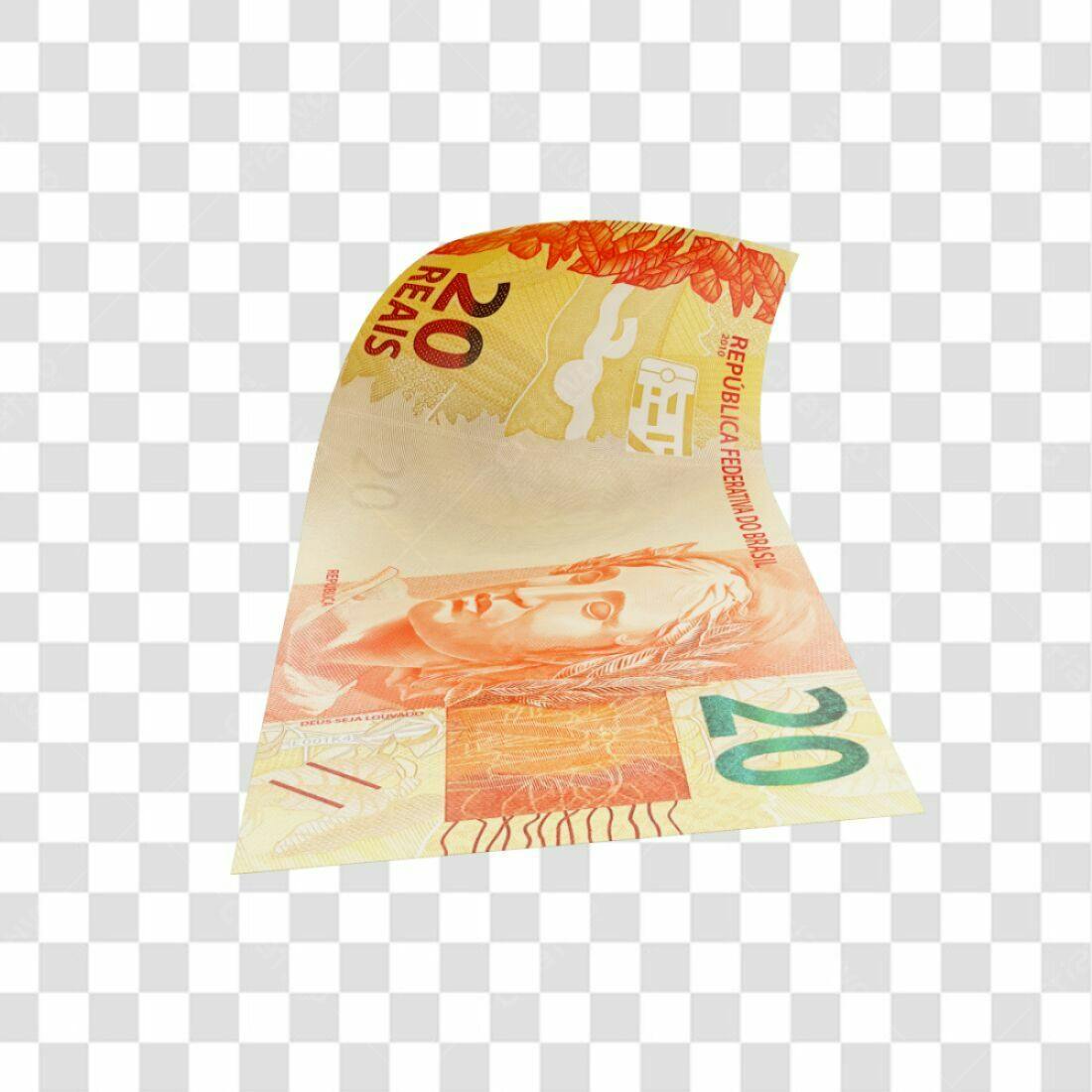 Imagem Nota 20 Reais PNG com fundo transparente