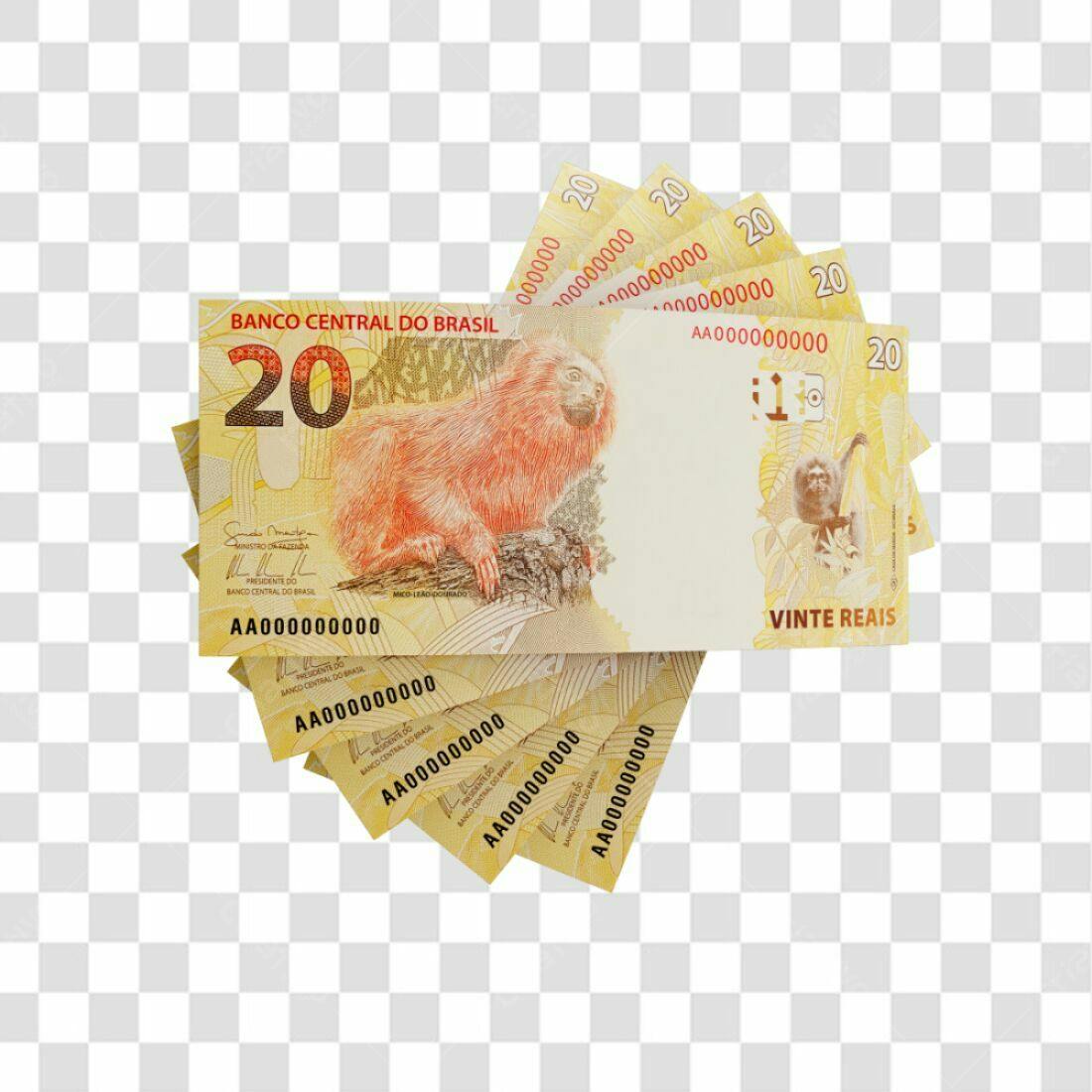 Icone de dinheiro Reais PNG com fundo transparente