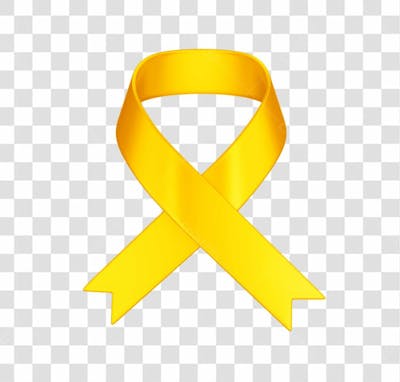 Elemento 3D Laço Fita Ribbon Amarelo Png Transparente Sem Fundo (2).Png