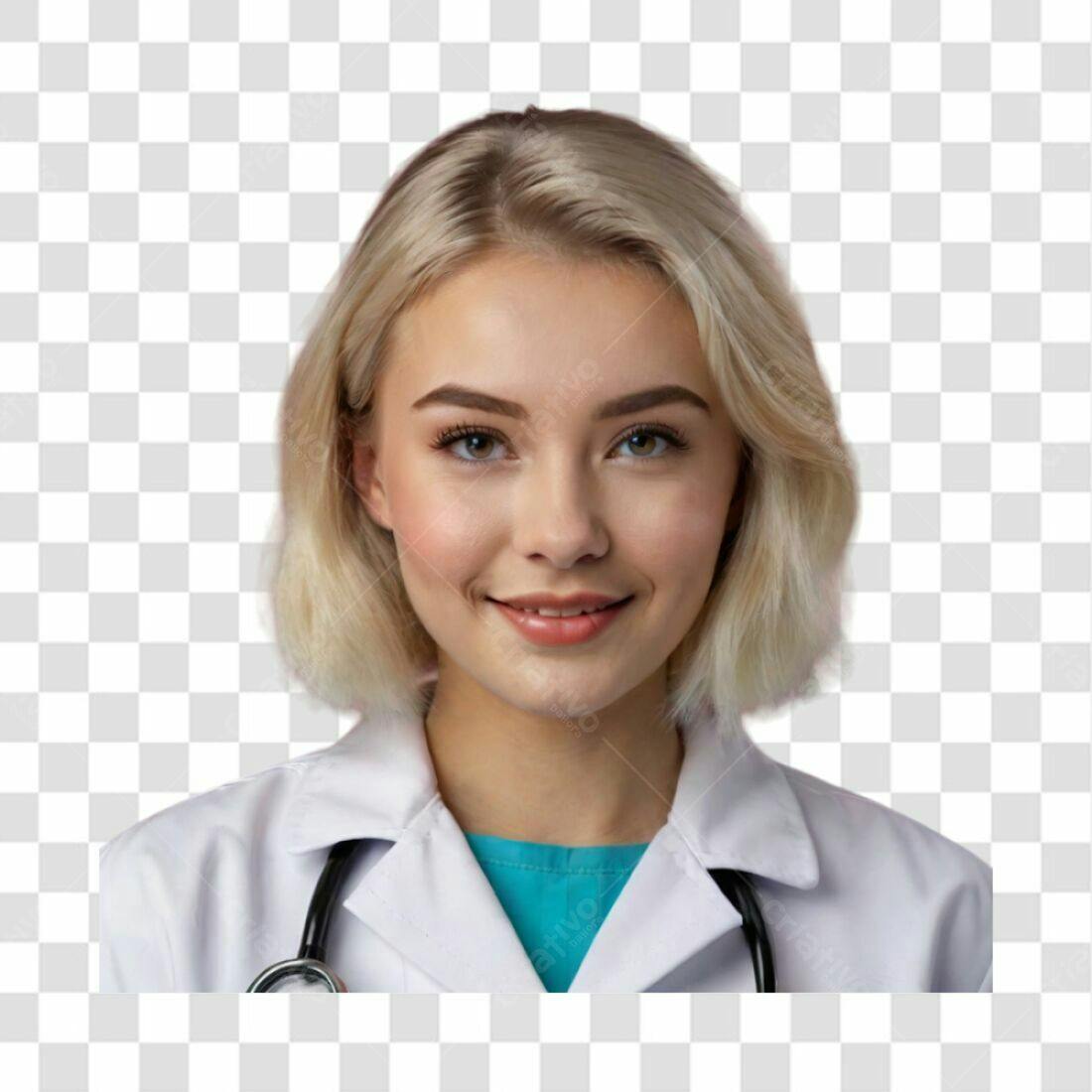 Icone médica mulher PNG com fundo transparente