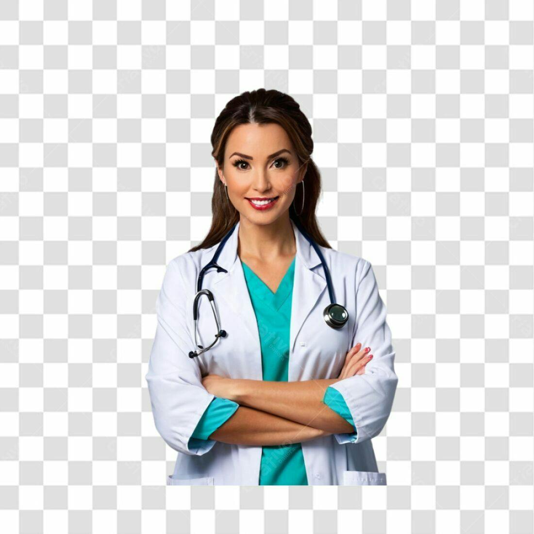 Icone médica mulher PNG com fundo transparente