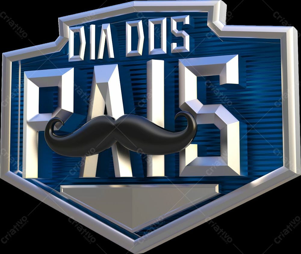 Dia Dos Pais Selo 3D Psd  Png Transparente