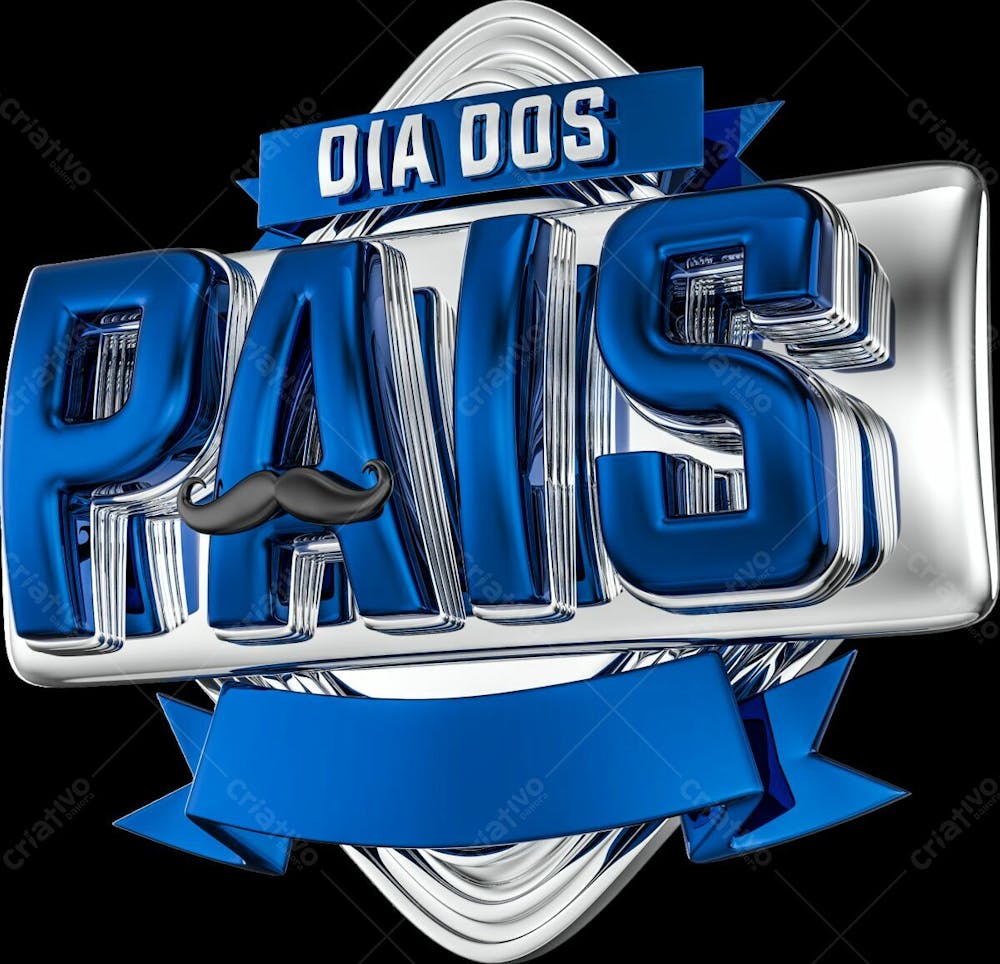 Dia Dos Pais Selo 3D Psd  Png Transparente (7)