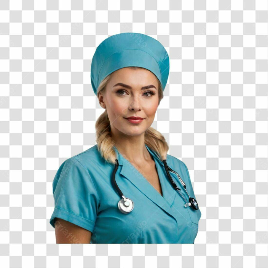 Icone médica mulher cabelo loiro PNG com fundo transparente