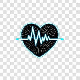 Coração com sinal png transparente