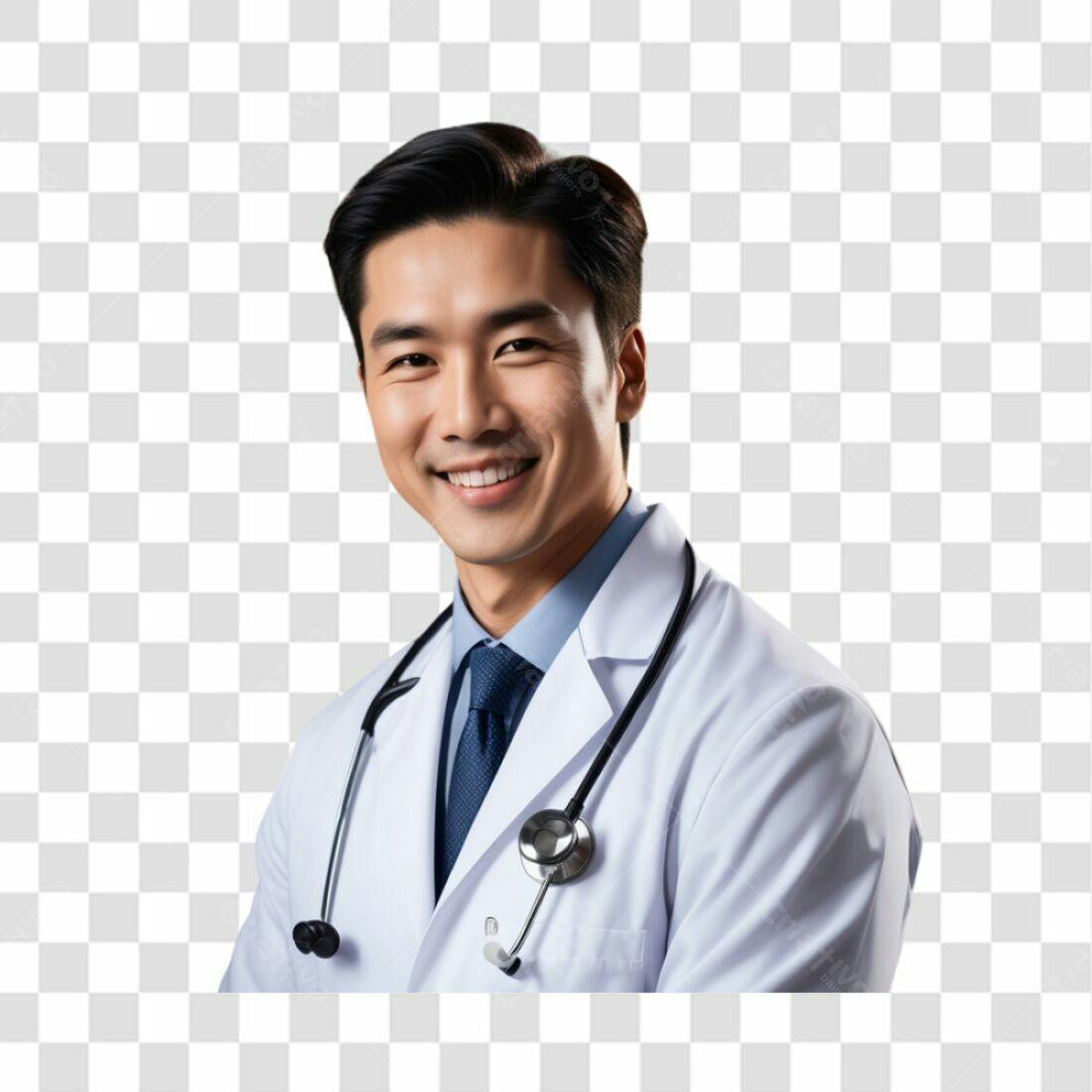 Imagem Médico Asiático PNG com fundo transparente