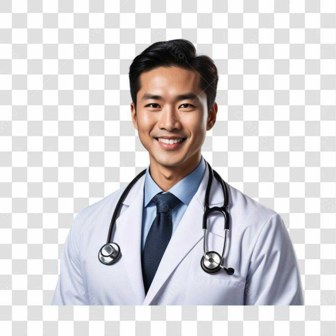 Icone Médico Asiático PNG com fundo transparente