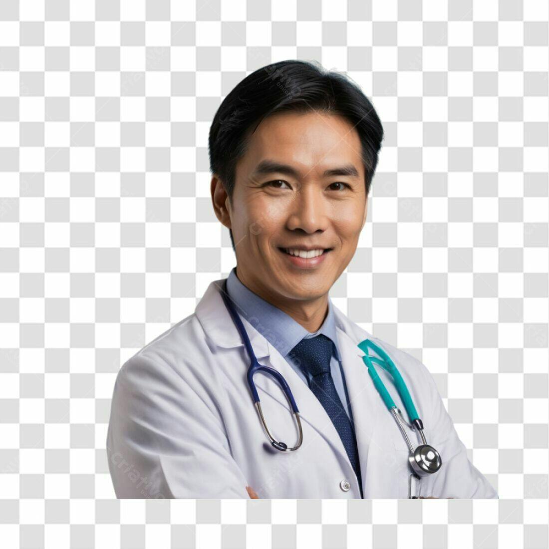 Imagem Médico Asiático PNG com fundo transparente