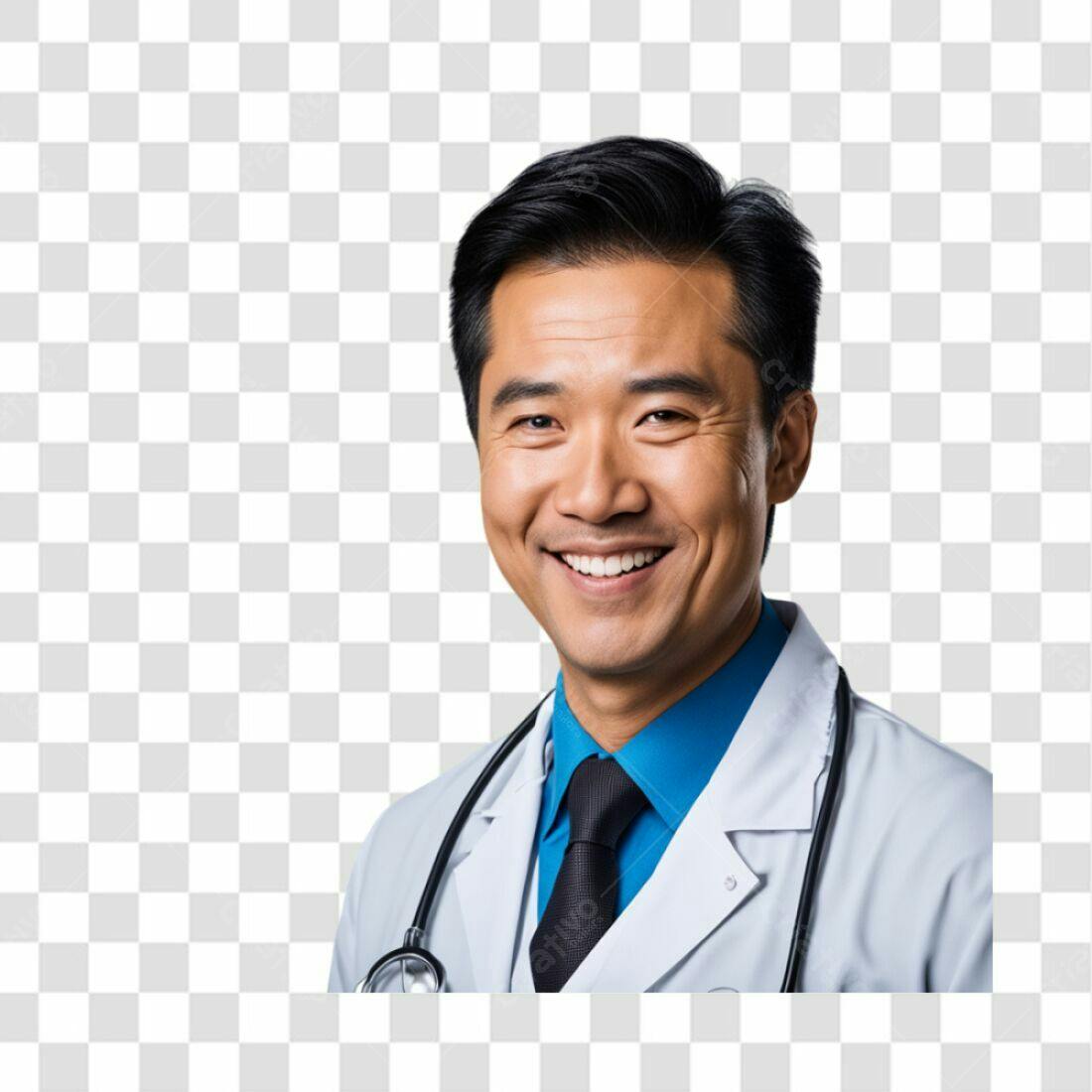 Foto Médico Asiático PNG com fundo transparente