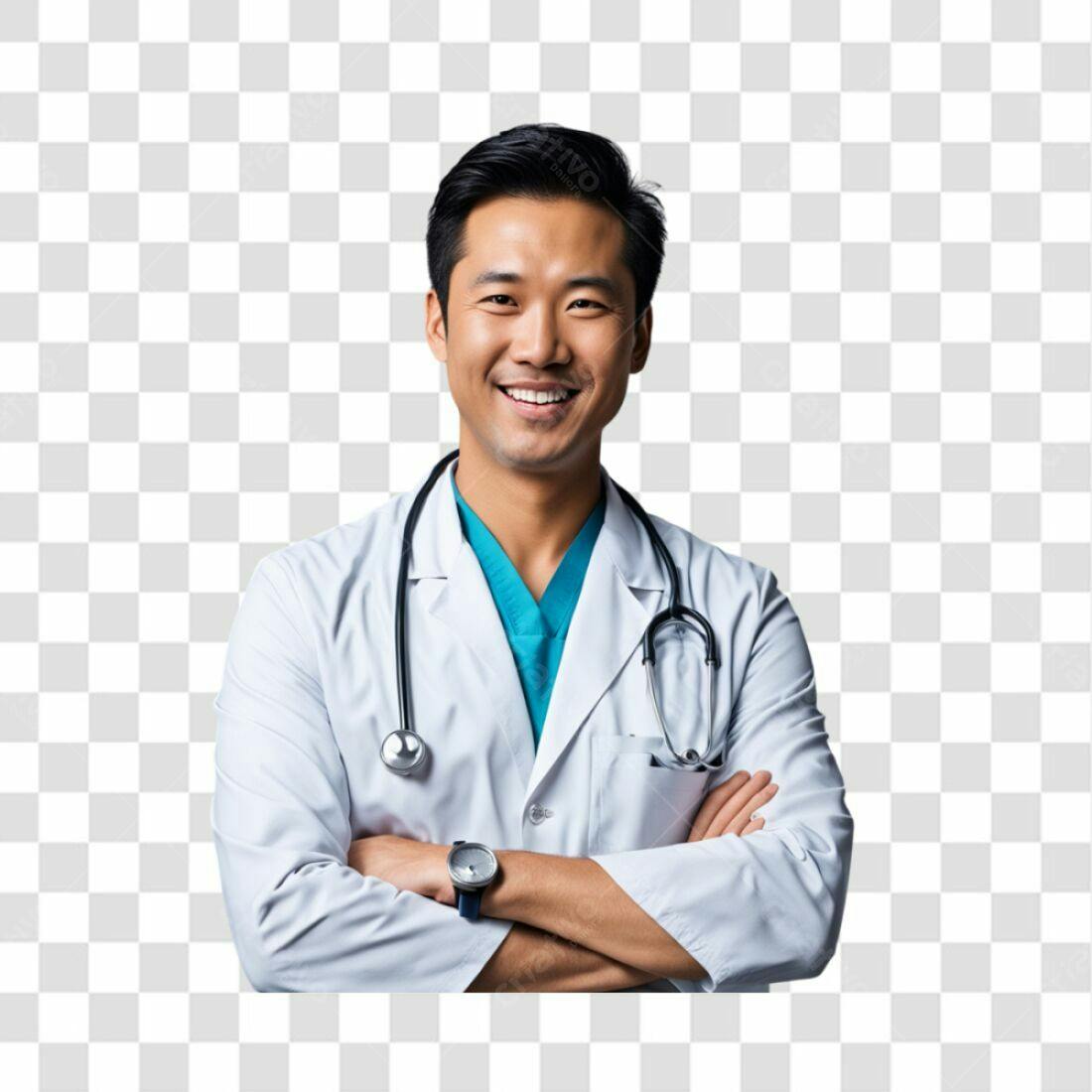 Imagem Médico Asiático PNG com fundo transparente
