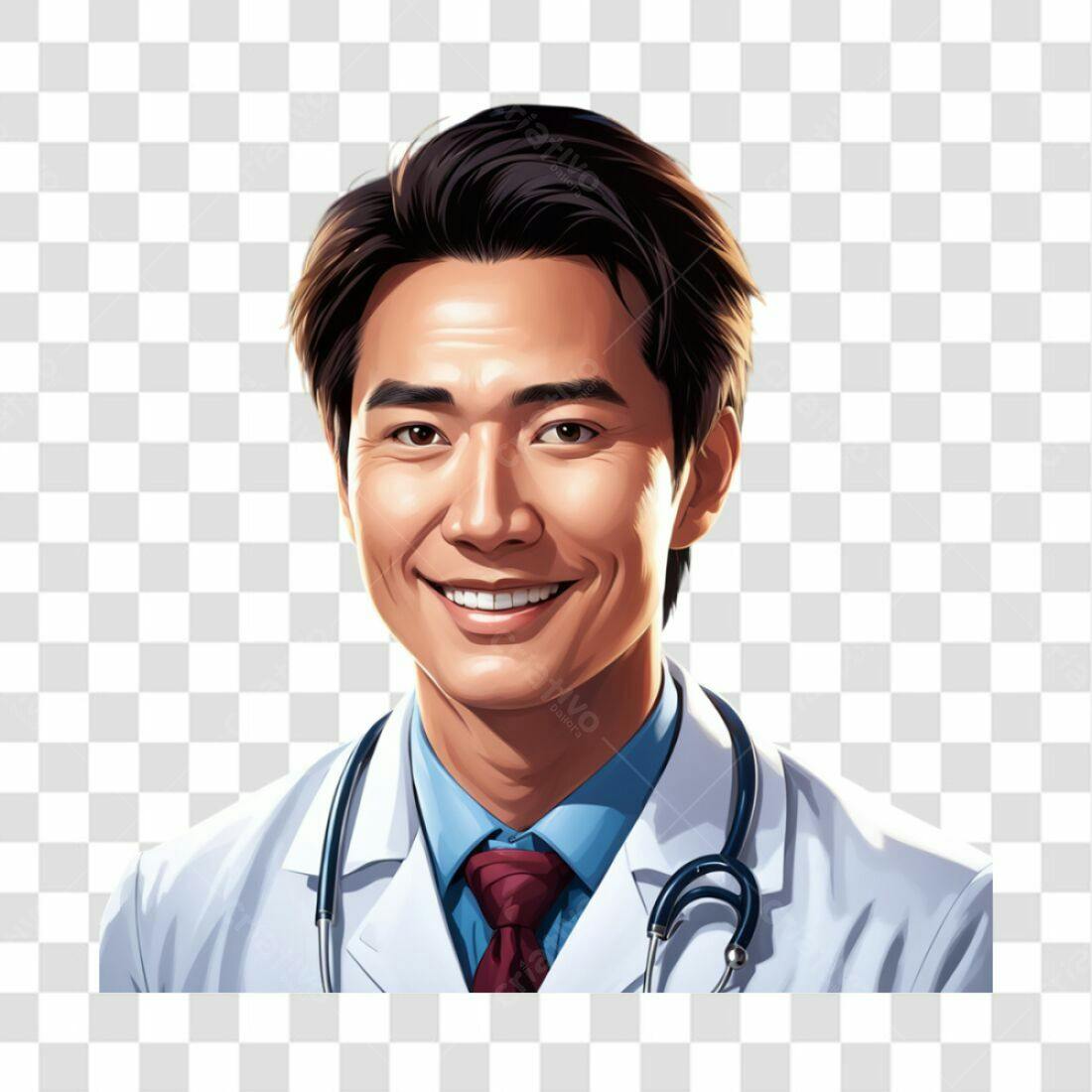 Icone Médico Sorrindo PNG com fundo transparente