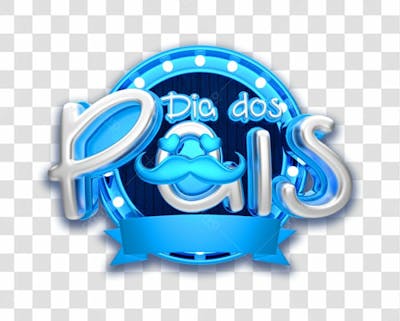 Selo 3D Dias Dos Pais Png Transparente Sem Fundo